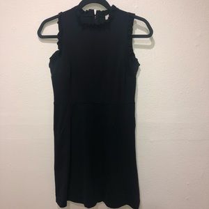Loft Black Dress with Ruffle Detail
